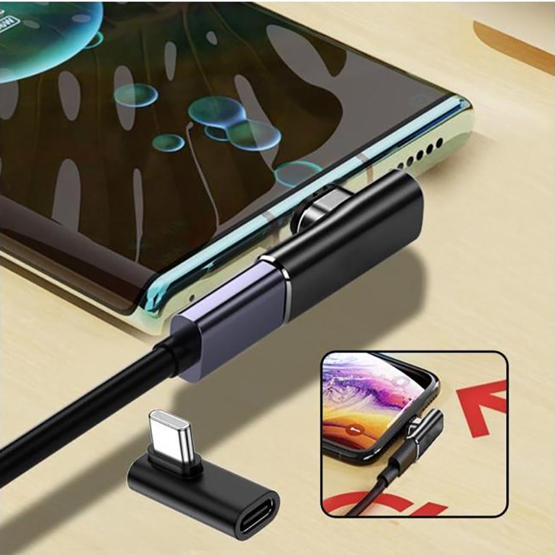 GETA USB Type C 2.0 Female Male Adaptor Center Head 480Mbps - G-03 - สีดํา