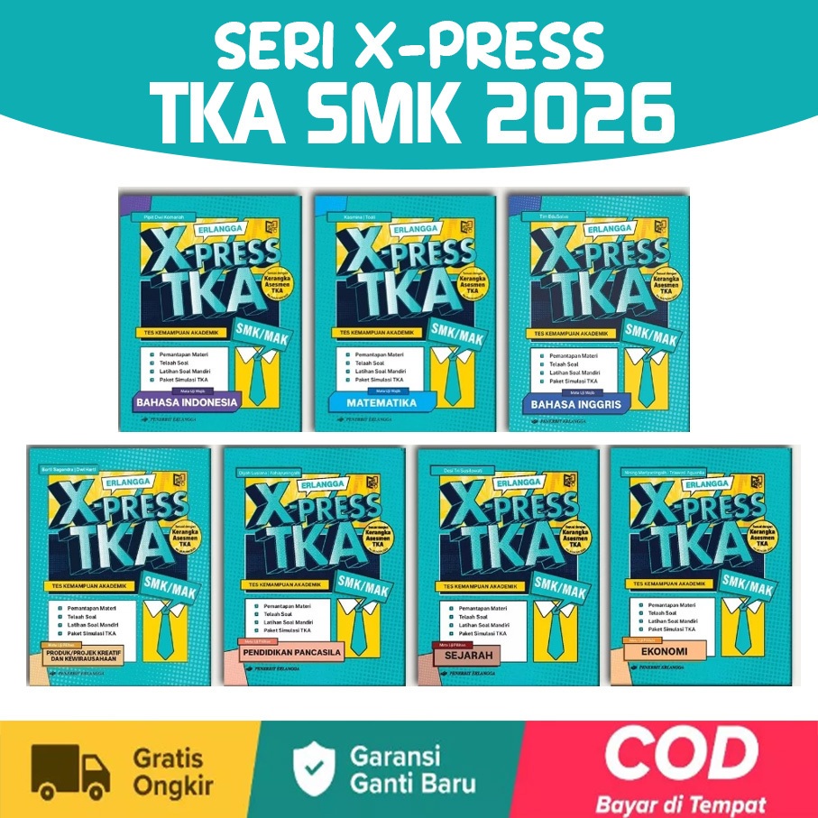 หนังสือ TKA SMK 2026 - หนังสือ TKA Express SMK Erlangga 2026