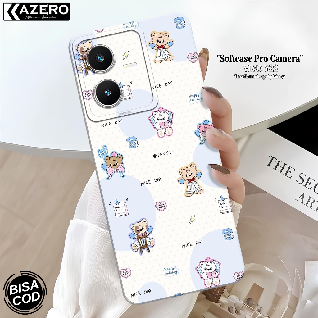 HP Vivo Y22 - KAZERO - เคสการ์ตูนแฟชั่น - เคสเด็กผู้หญิง - เคสเด็กชาย - ซิลิคอนโทรศัพท์ - โทรศัพท์ M