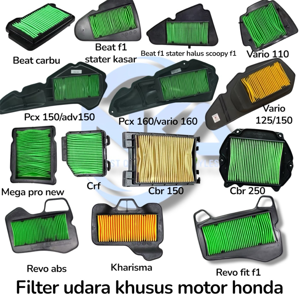กรองอากาศ กรองอากาศ mototr honda beat carbu beat f1 หยาบเรียบ vario 110 vario 125 / 150 genio pck 15