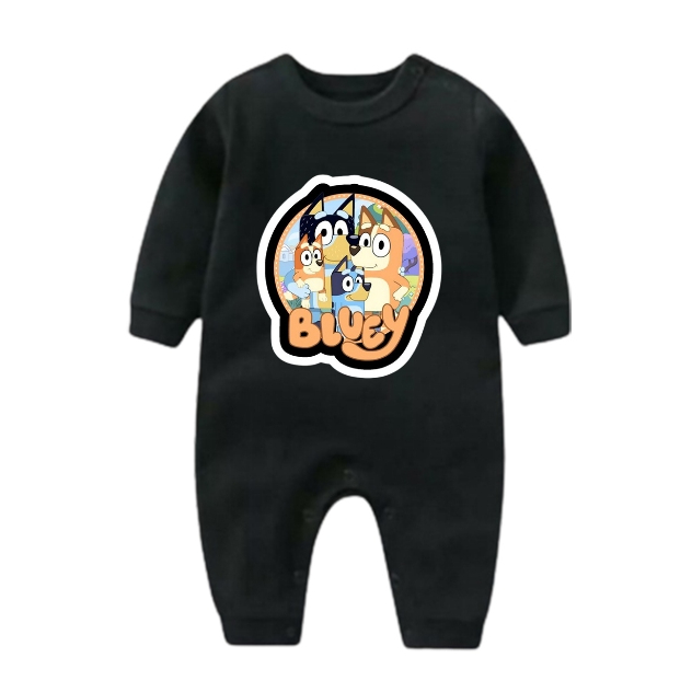 Bluey Bingo Family ชุดรอมเปอร์เด็ก 2-10 เดือน - ชุดเครื่องนอนเด็ก Bluey และ Bingo
