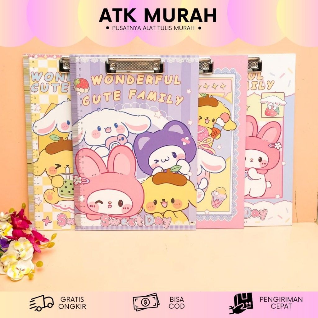 SANRIO A4 3D CLIPBOARD EXAM BOARD AFFORDABLE STATIONERY