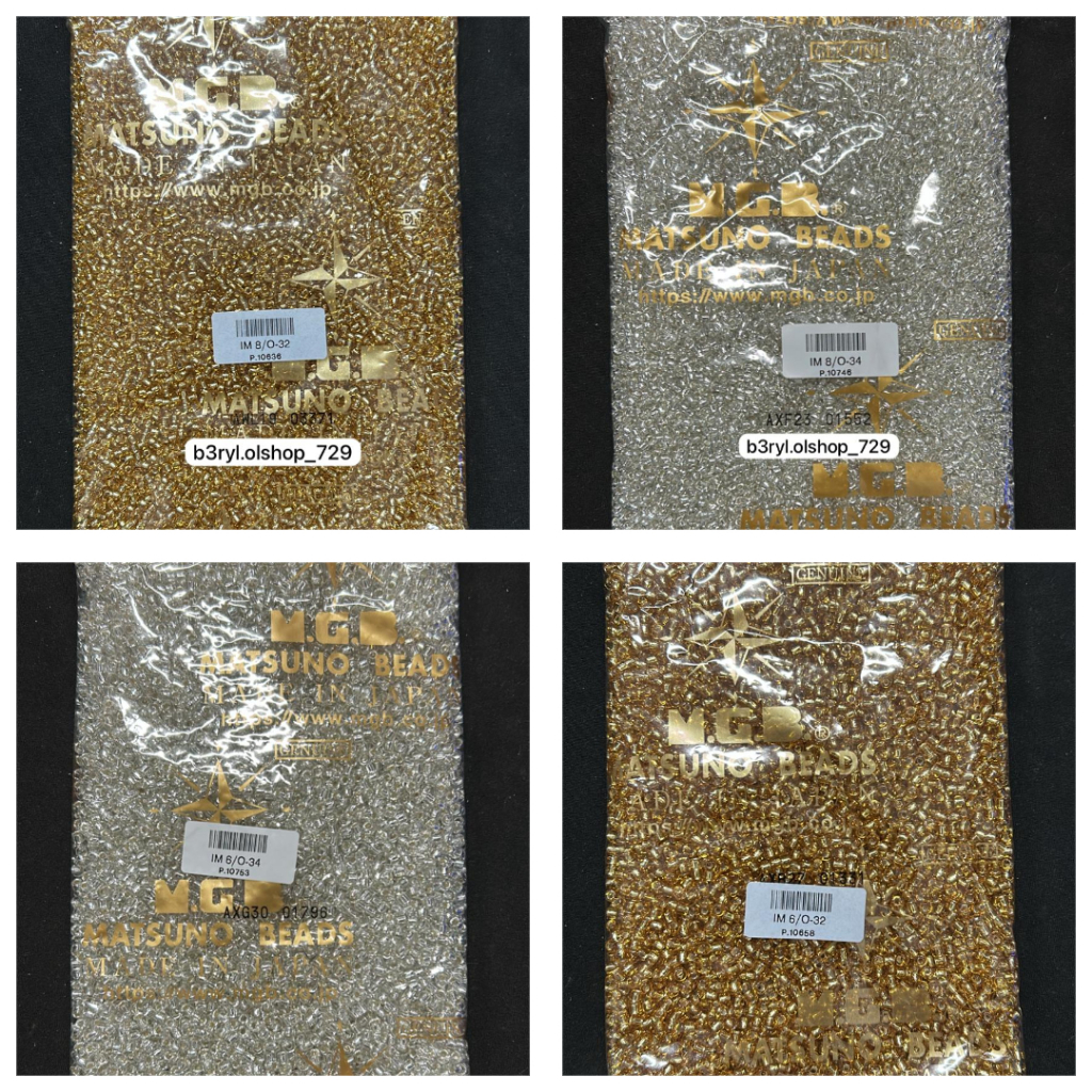 @40GRAM ORIGINAL JAPANESE MGB SAND SEQUINS GOLD & SILVER UK 8/0 - 6/0 (PSR)