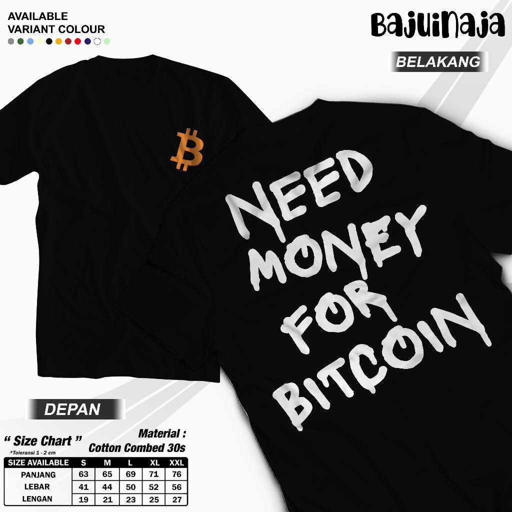 เสื้อยืด BITCOIN BTC / เสื้อยืด Crypto Bitcoin / Binance / Ethereum