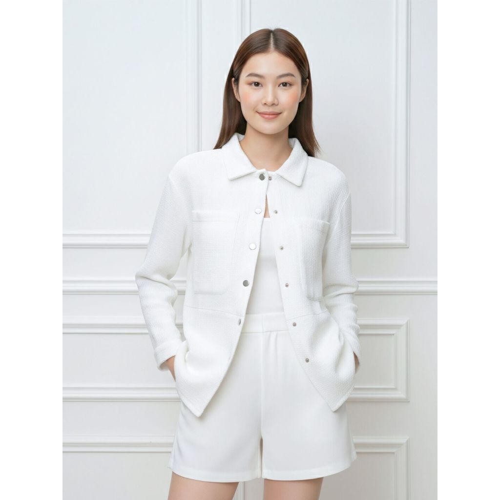 KEMEJA LEYONKA Liliana Tweed Outer Shirt 793