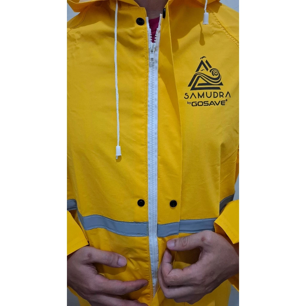 ชุดเสื้อกันฝนผู้ใหญ่ XXL พีวีซี มีแถบสะท้อนแสงสำหรับขับขี่มอเตอร์ไซค์ thumbnail 8