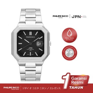 PhiLipe Ricci JPN Jam Tangan Pria Rantai Analog Kasual Simple Original Tahan Air 6108 Men Watches