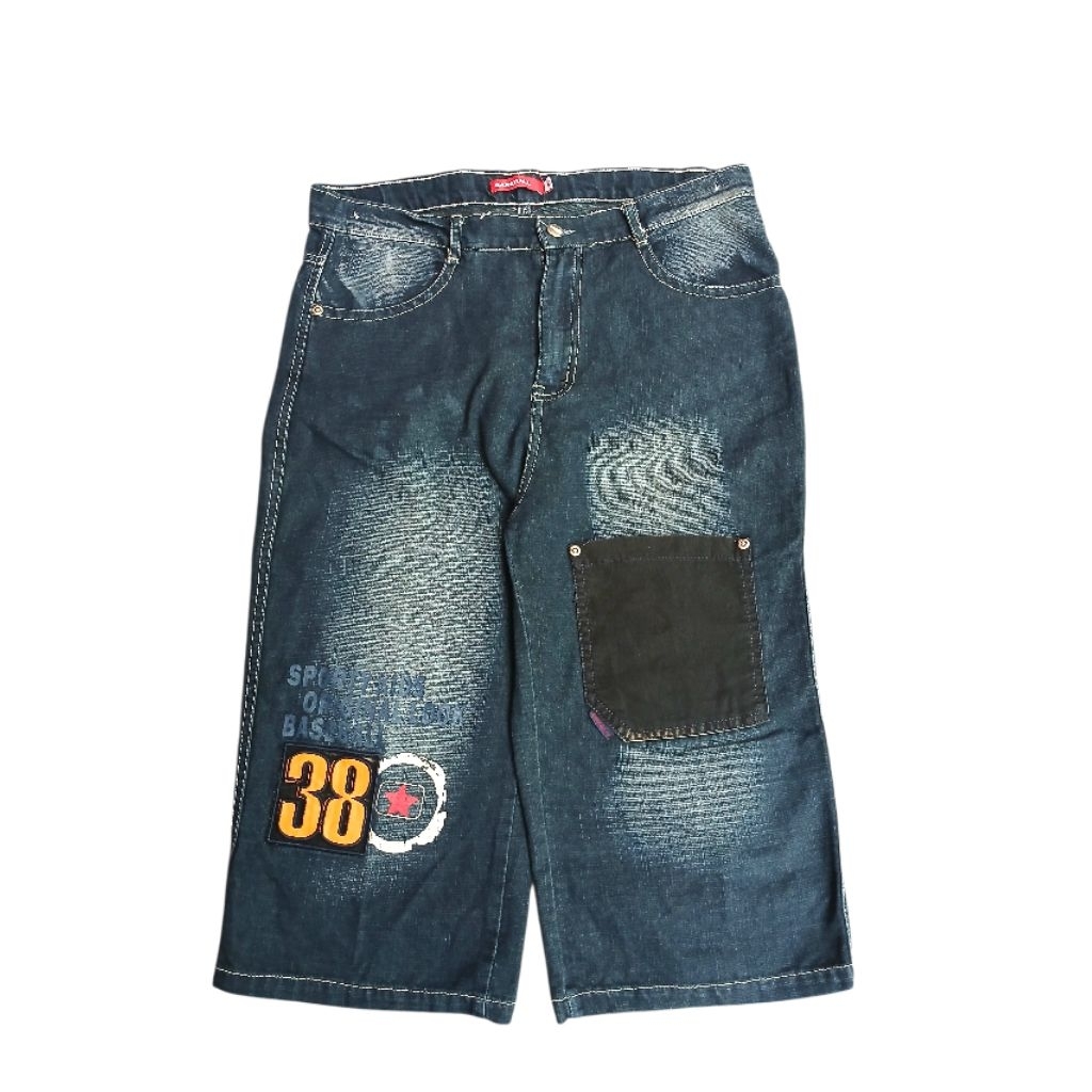 JORTS PANTS Y2K VTG BASEBALL JEANS