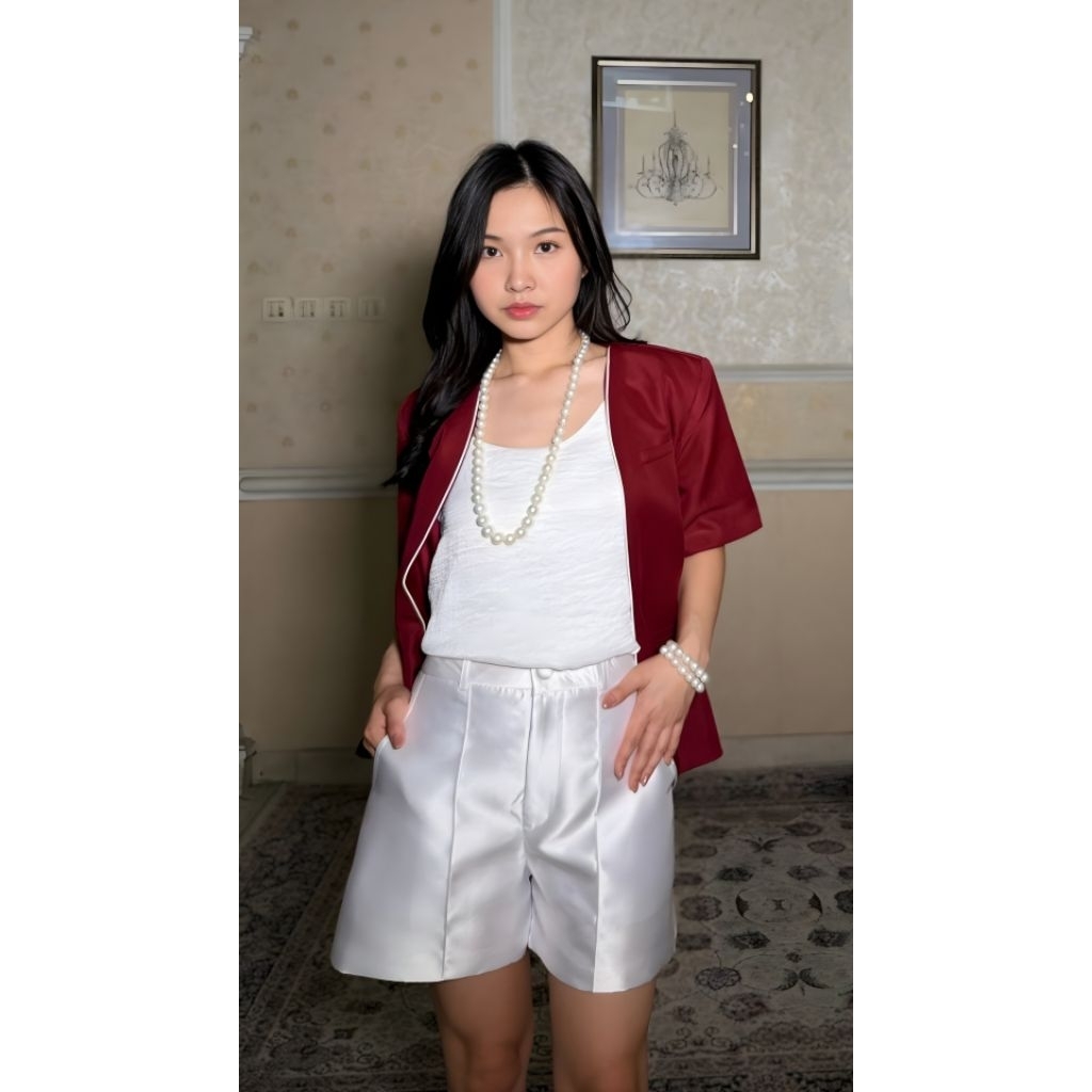 POLIE - เบลเซอร์ Kayden | เบลเซอร์ผู้หญิง Marroon | กึ่งทางการ