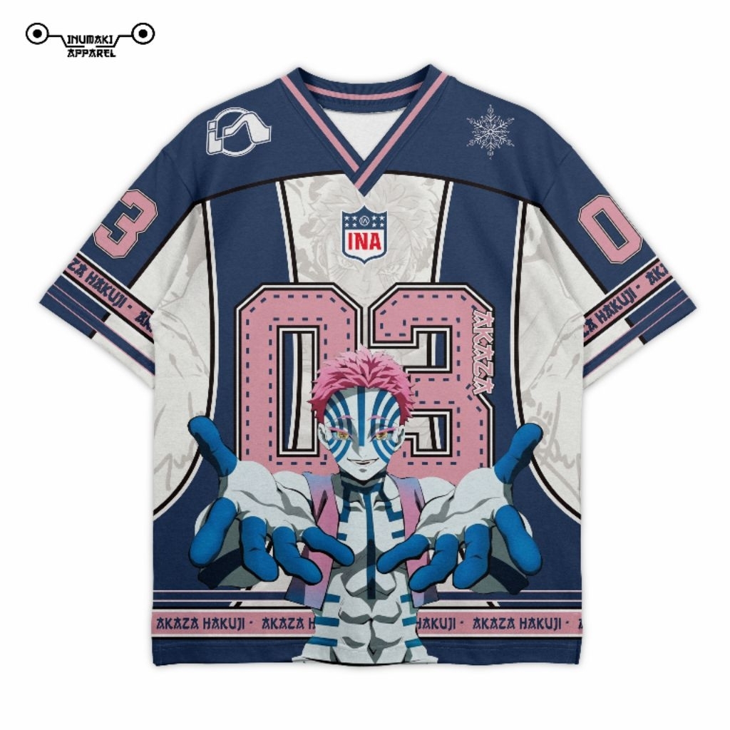 Oversize Jersey // NFL // Number Series // Streetwear Anime Demon Slayer / Kimetsu No Yaiba - Akaza 