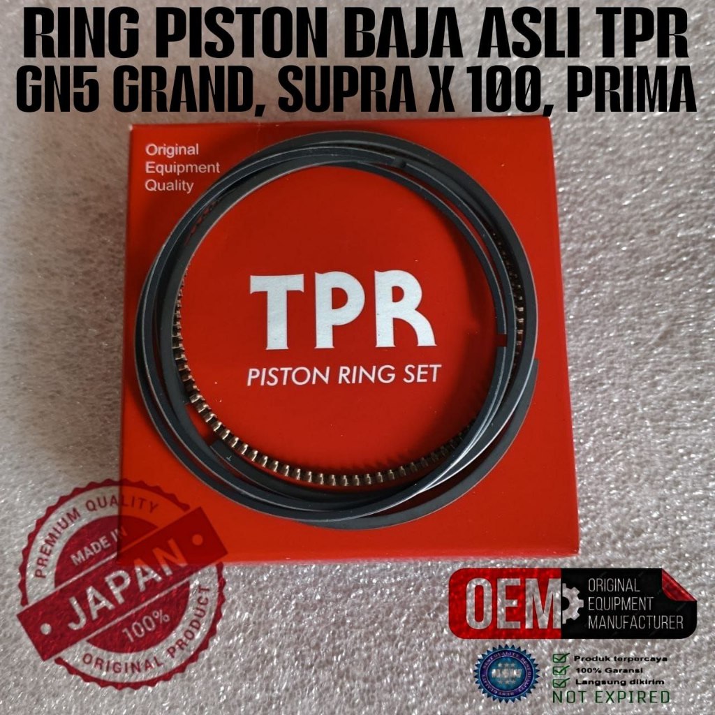 RING PISTON TPR GN5 GRAND, SUPRA X 100CC, PRIMA OEM ORIGINAL JAPAN HONDA
