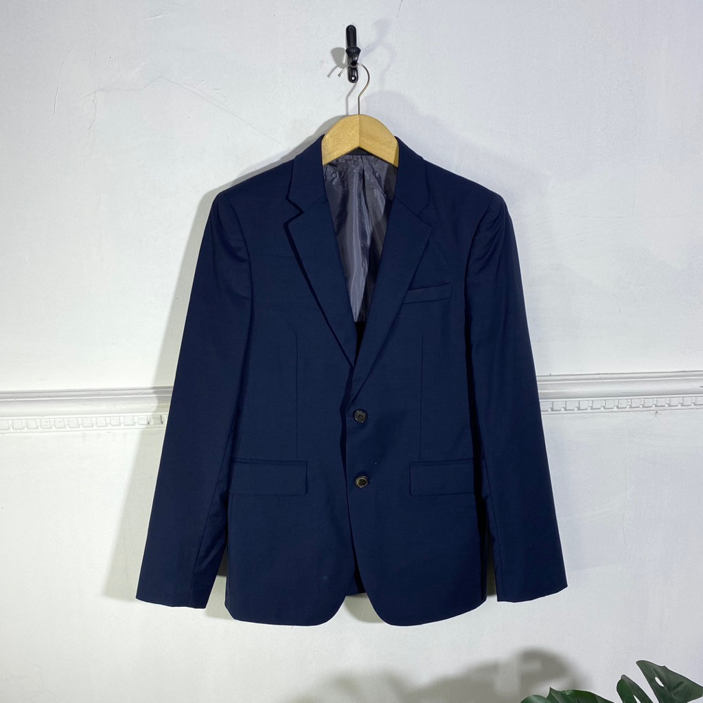 NAVY SQUARE BLAZER JACKET (P73 L48)