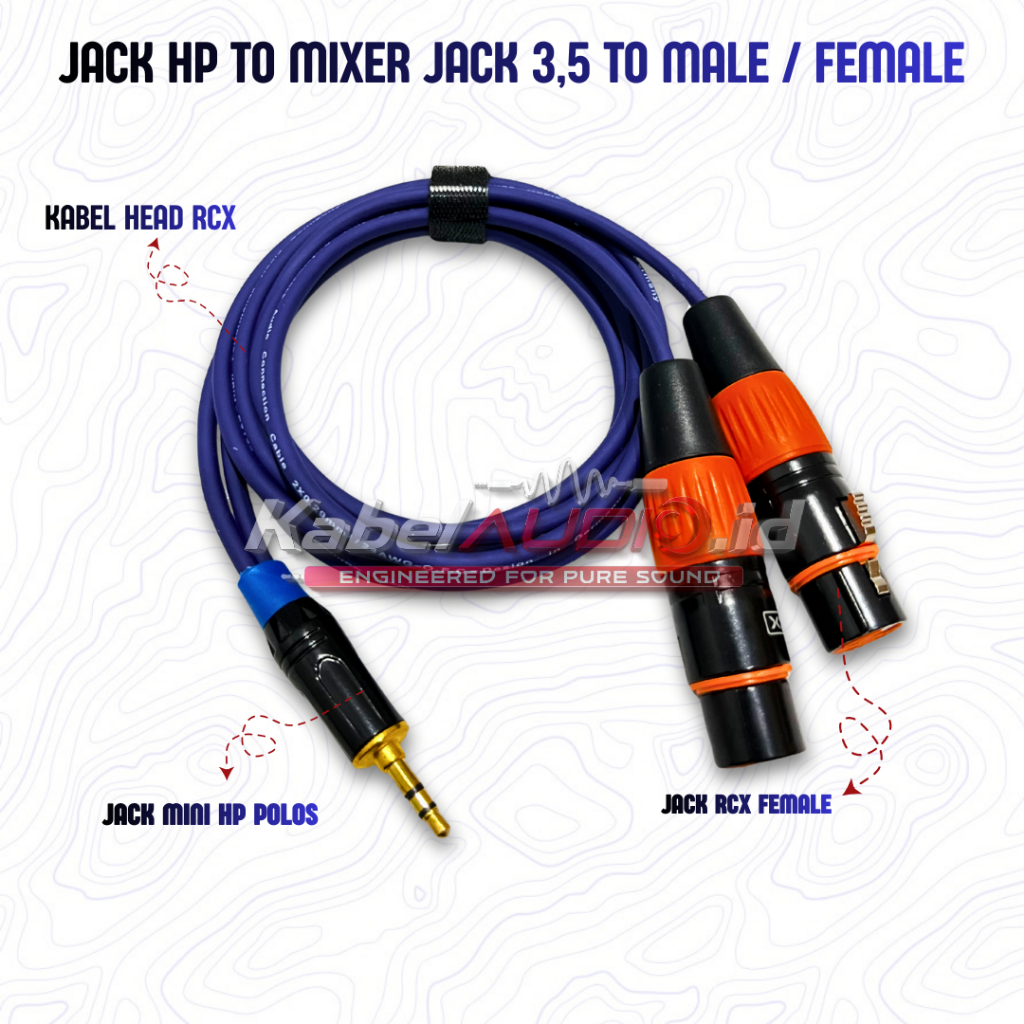 JACK HP 3.5 GEISLER เป็น DUAL CANON หญิง RCX JACK INPUT AUDIO HP เป็น MIXSER ETC.