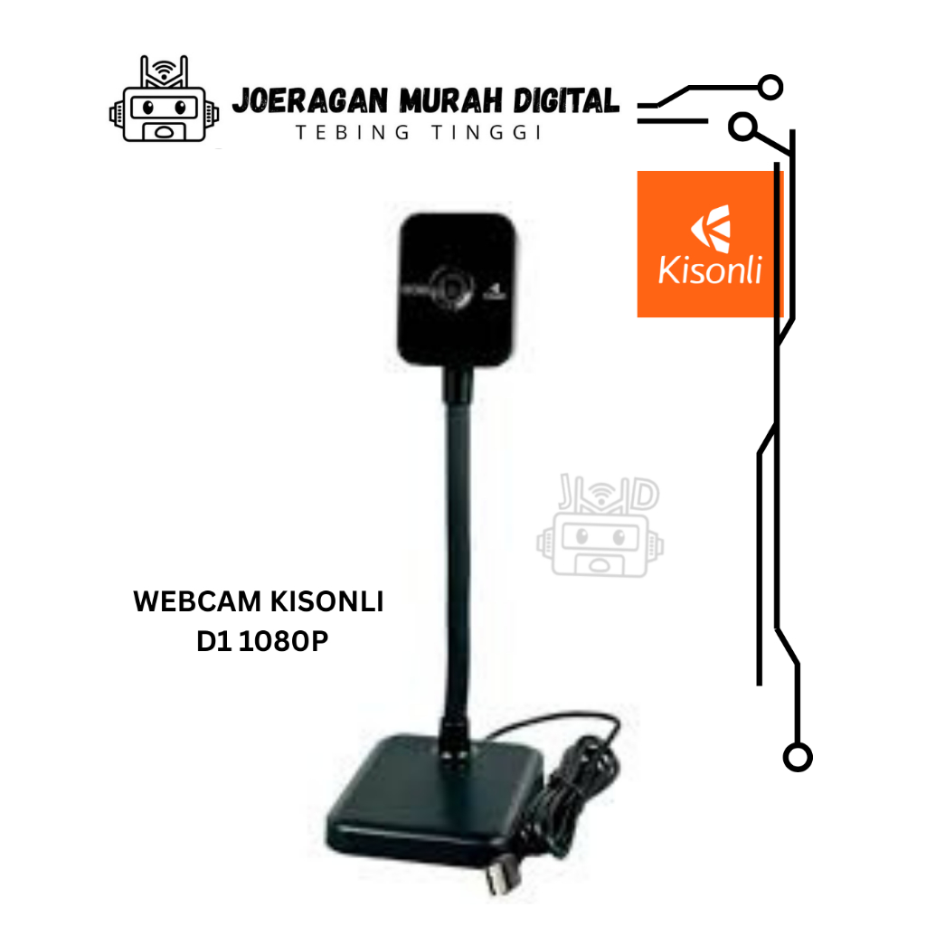 KISONLI D1 2MP-4K Webcam Plus USB HD 1080P | โฟกัสออโต้ | ไมค์ในตัว | เข้ากันได้กับอุปกรณ์ทั้งหมด