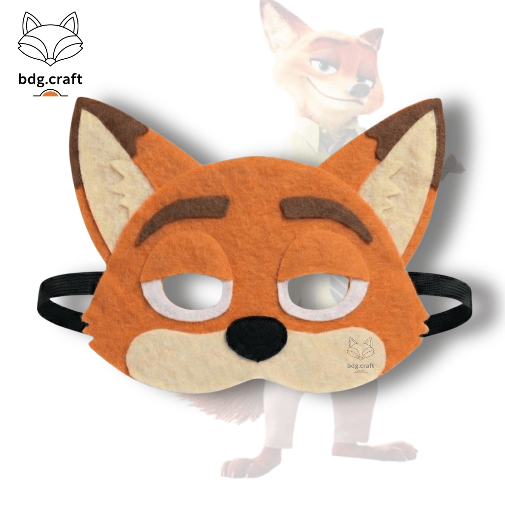 Bdg.craft mask หน้ากากคอสเพลย์ Nick Wilde zoo