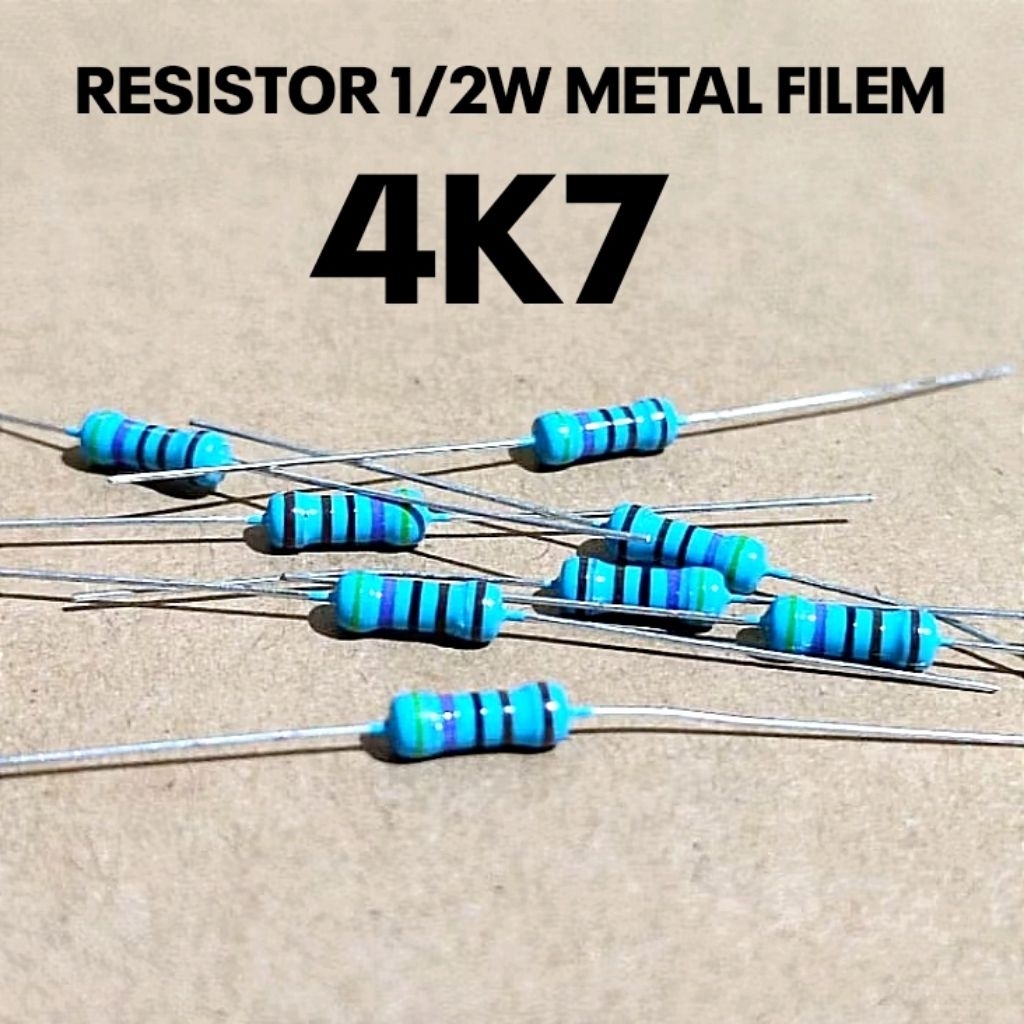 (10 ชิ้น) 4K7 1/2W MF 5% ROHS RESISTOR