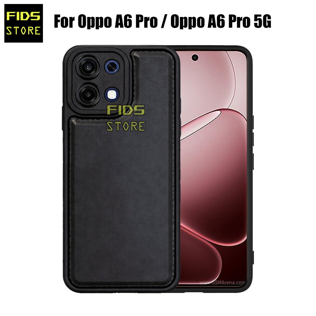 เคส Oppo A6 Pro 4G / Oppo A6 Pro 5G Soft Case Leather Pro Casing TPU Soft Leather Texture Anti-Colli