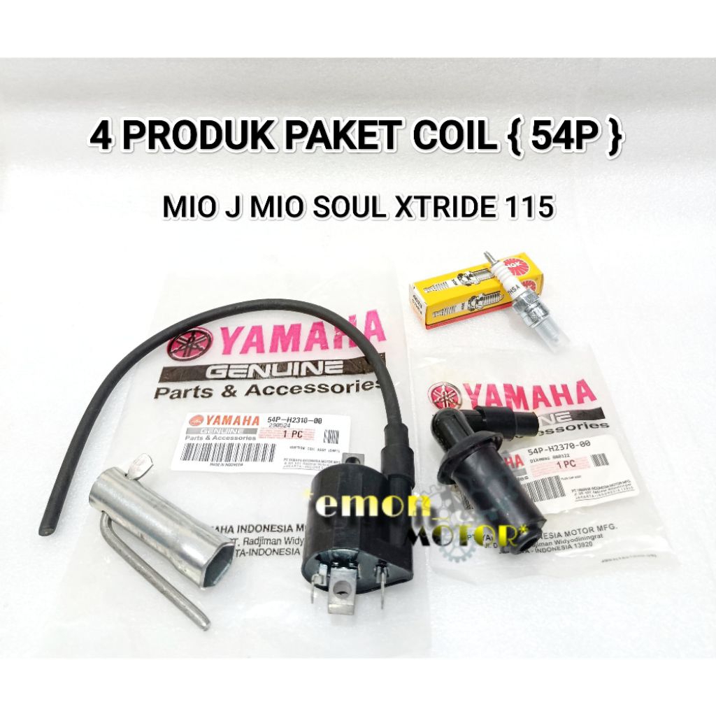 4 ผลิตภัณฑ์บรรจุหีบห่อ IGNITION {54P} COIL + CANGWLONG + C7HSA SPARK PLUG + MIO J MIO SOUL GT XTRIDE