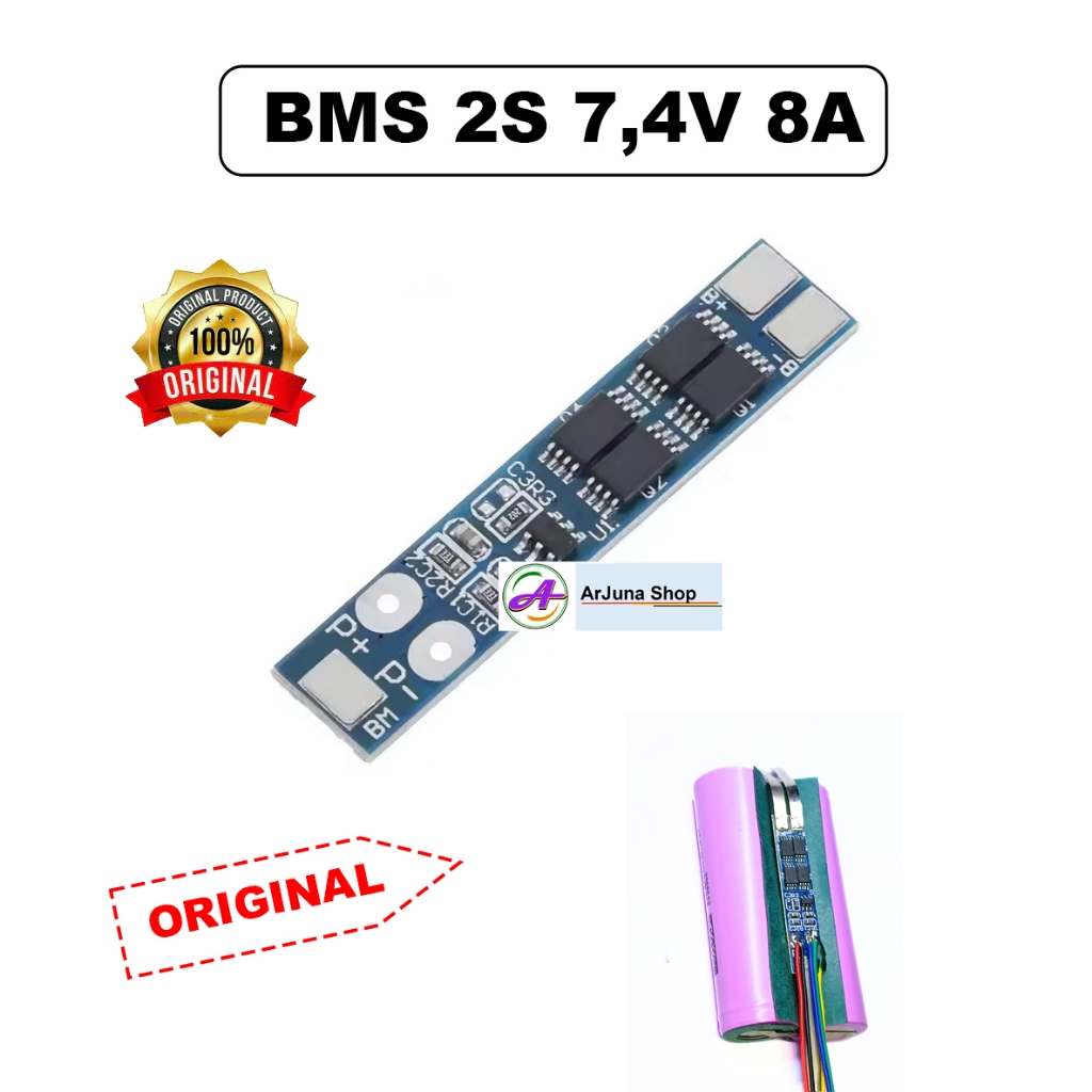 BMS 2S 8A 7.4V Original BMS 2S 10A ORIGINAL