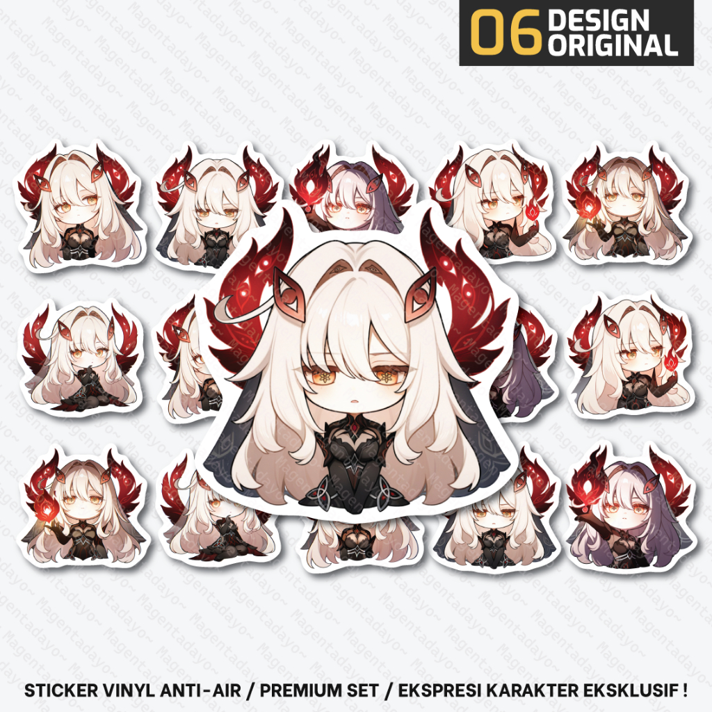 RONOVA Genshin Impact ไวนิลสติกเกอร์กันน้ําอะนิเมะเกม Shade สติกเกอร์ชุด