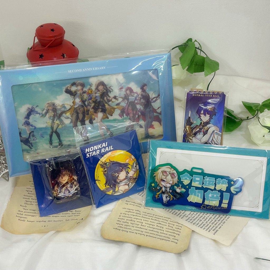 อย่างเป็นทางการ Honkai Star Rail HSR Ratio การ์ด Aventurine แท็กกระเป๋าเดินทาง Mr Reca Lightcone Dre