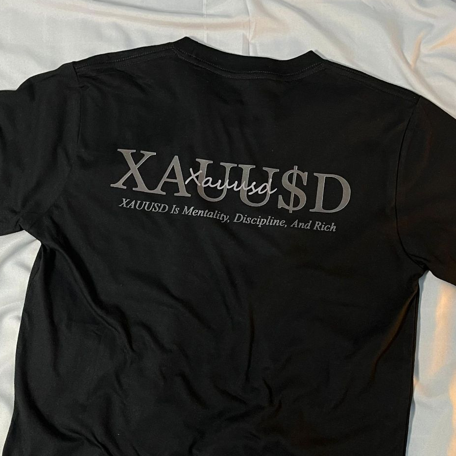 XAUUSD เสื้อยืด Trader Forex Dark Series ผ้าฝ้ายหวีระดับพรีเมียม