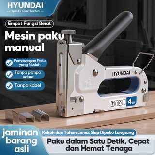 HYUNDAI Pistol Paku Listrik 6-in-1 Pistol Stapler Tahan Lama untuk Kayu Logam & Dekorasi Rumah