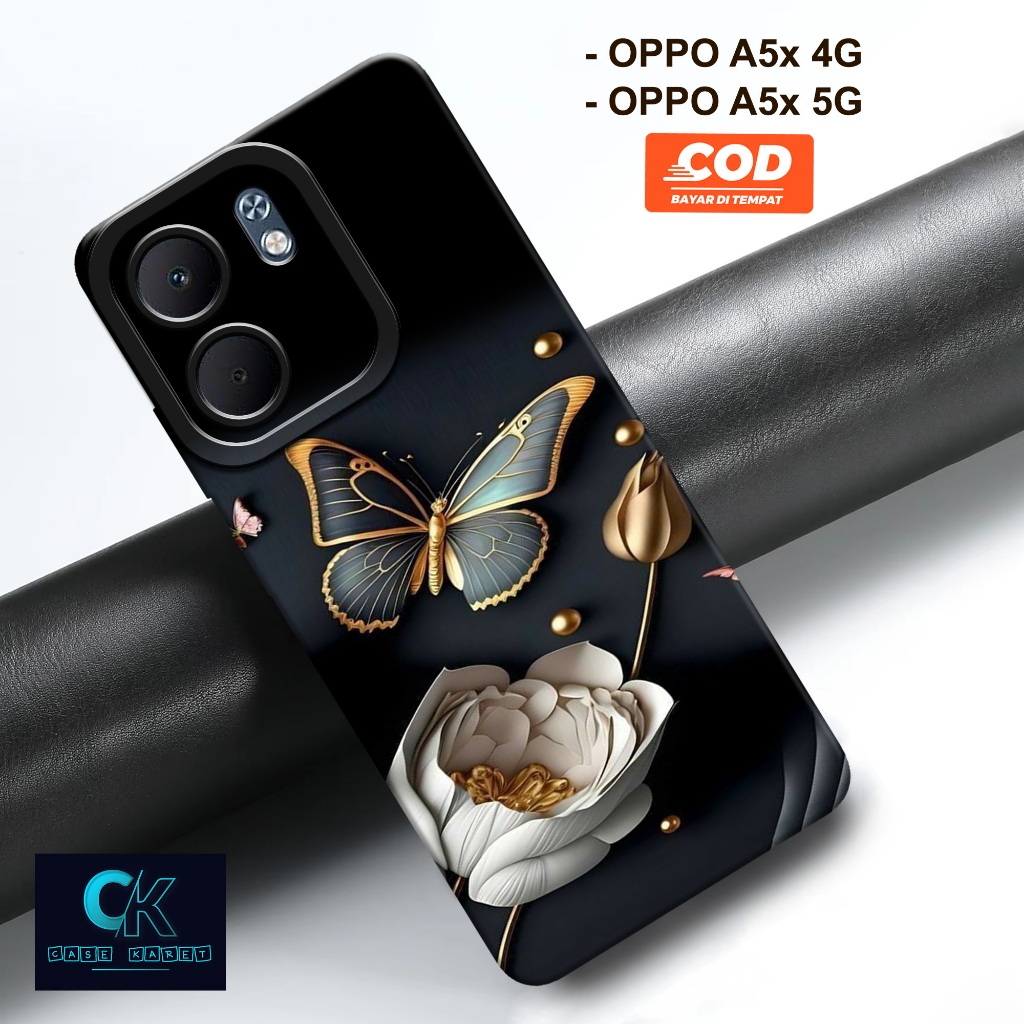 HP เคส OPPO A5x 4G / A5x 5G ล่าสุด - เคสแฟชั่นผีเสื้อ - เคสยาง - เคส OPPO A5x 4G / A5x 5G - เคสโทรศั