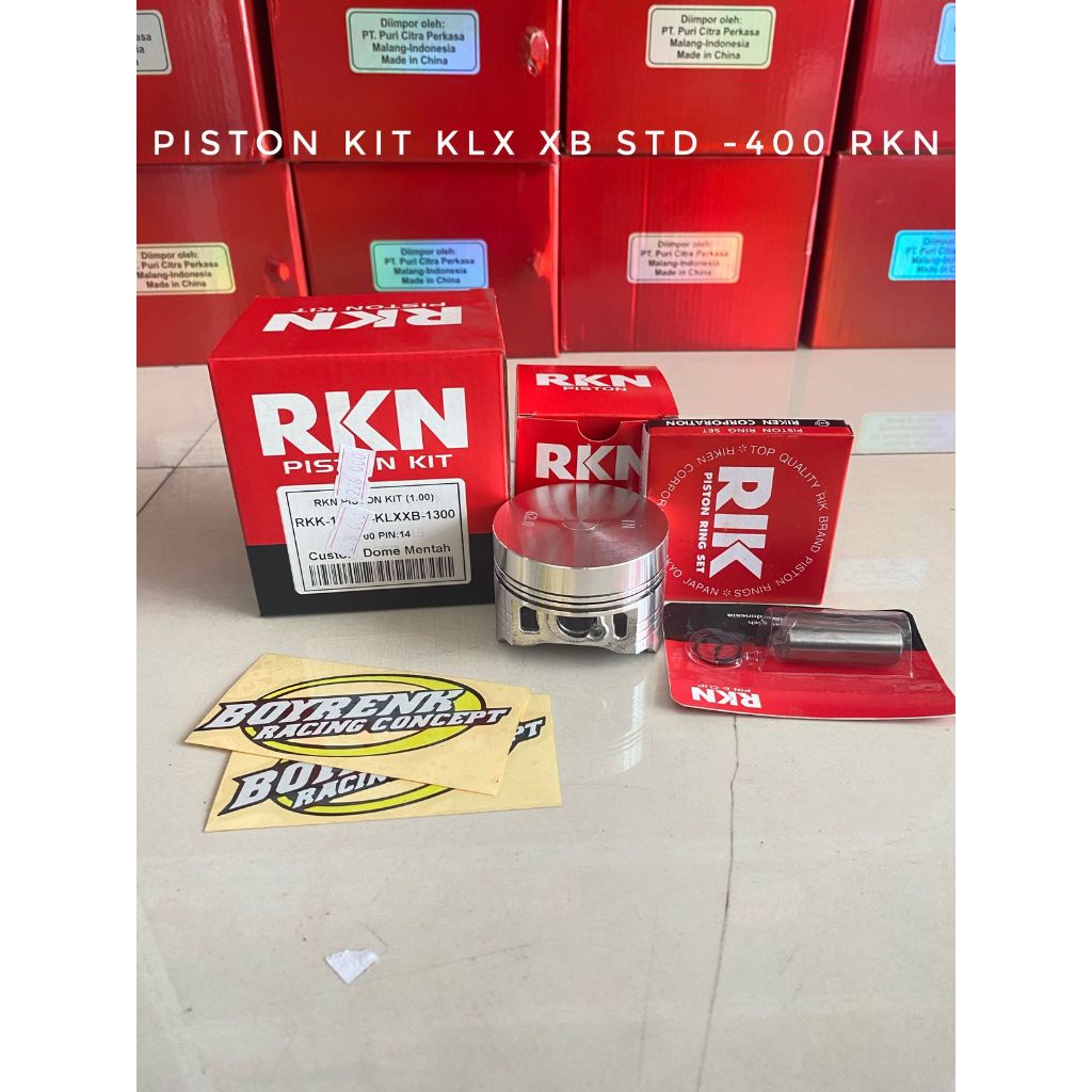 PISTON KIT KLX XB DIAMETER 61 I 62 I 63 I 64 I 65 PIN 14 RKN - BOYRENK RACING OLSHOP
