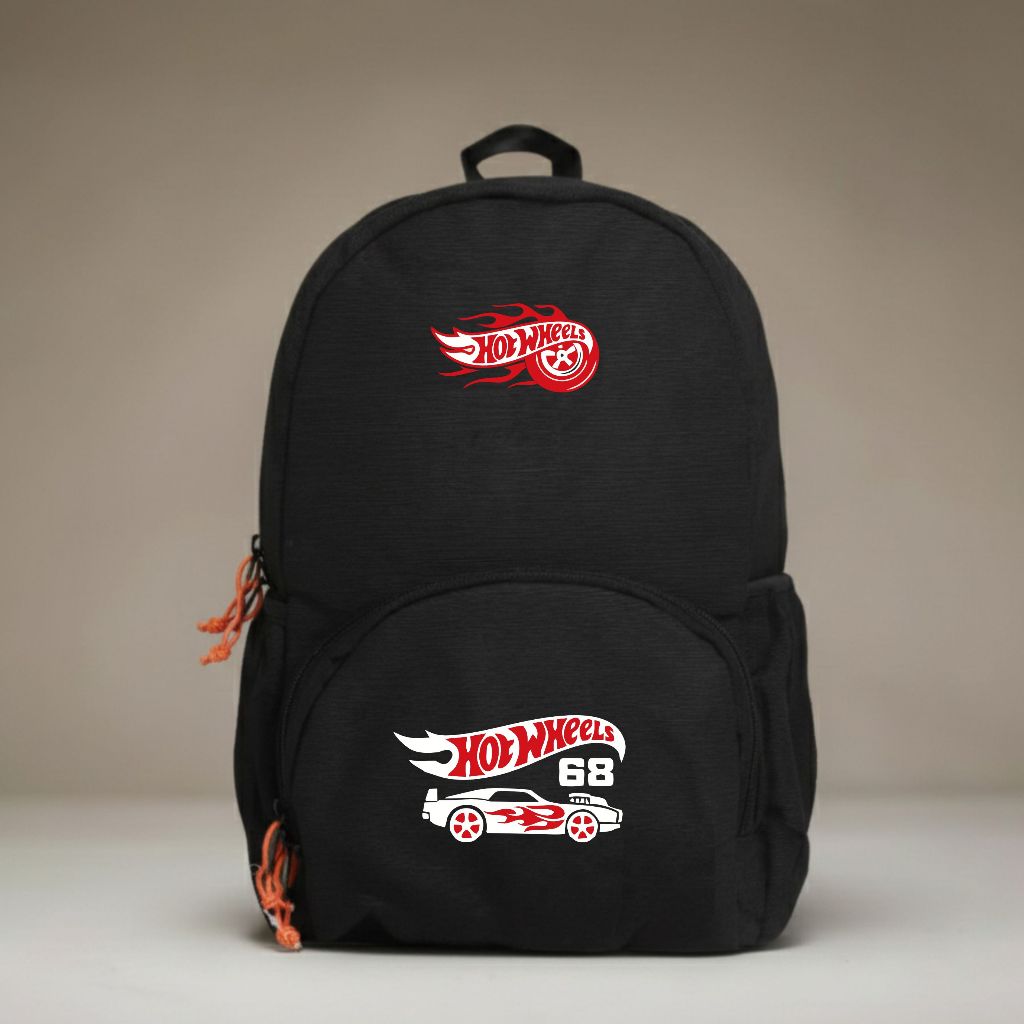 Terraforma - กระเป๋าเป้โรงเรียนสําหรับเด็กชายและเด็กหญิง ของเล่นล้อร้อนมีสไตล์ สีดํา XD1