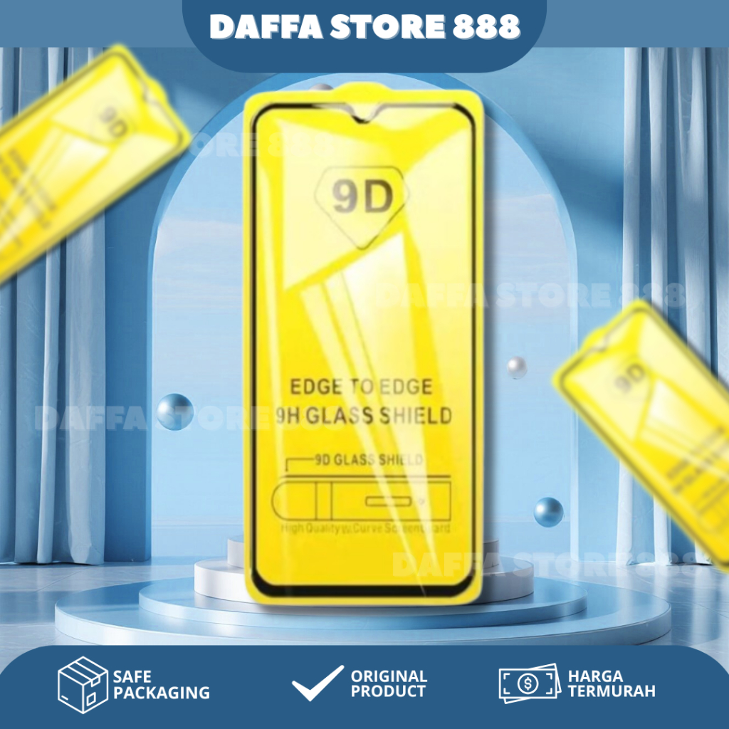 LAYAR TG กระจกนิรภัย Anti-Scratch Full Glass Screen Protector 9D Oppo A1k/A15/A15s/A16/A16k/A16E/A17