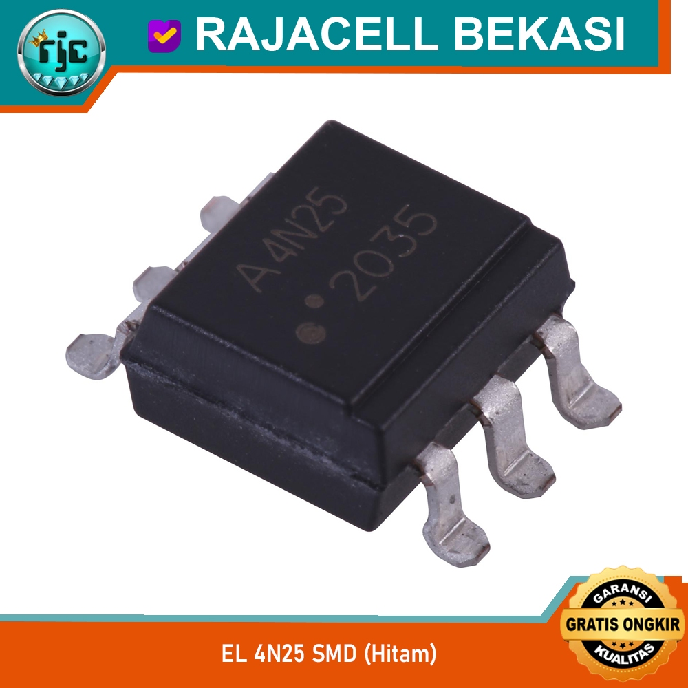 IC Optocoupler 4N25 SMD SOP-6 เอาต์พุตภาพ EL4N25 Optosulator Black Body Original