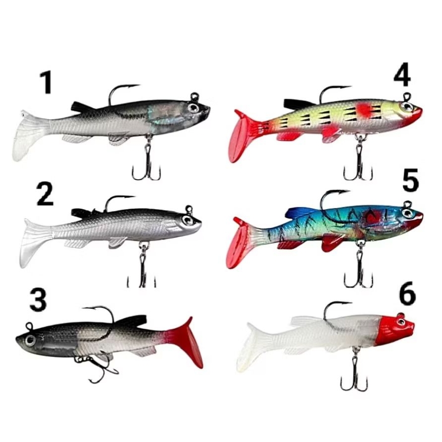 Softlure เหยื่อ 8 ซม.13gr Paddle Tail 3D Lure Ajing Chewy Casting ตกปลา 1 ชิ้น