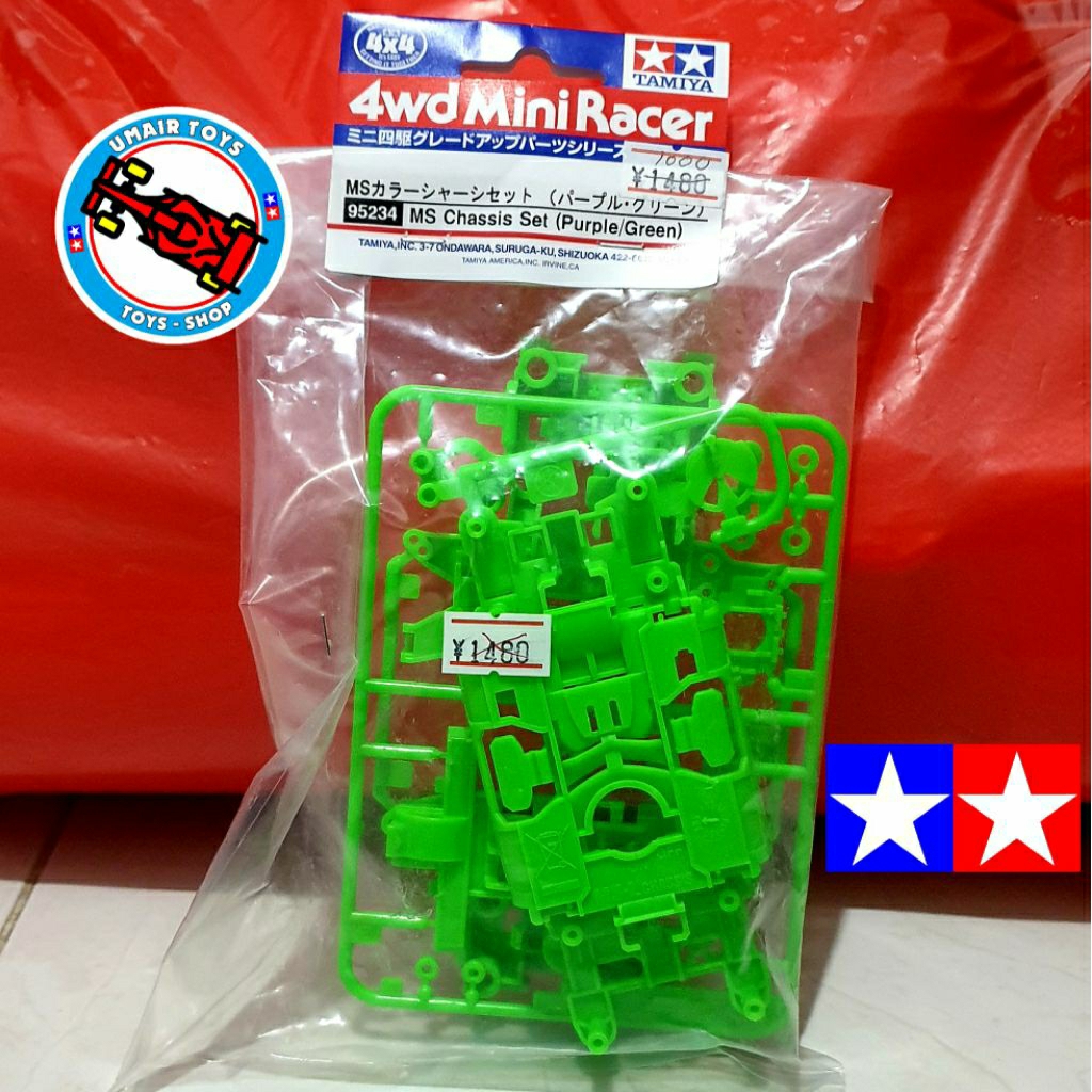 HIJAU Tamiya Chassis Ms Green / Chassis MS Green Tamiya 95234 SET