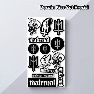 15 Biji PCS STICKER MATERNAL Hitam black SUDAH LAMINASI