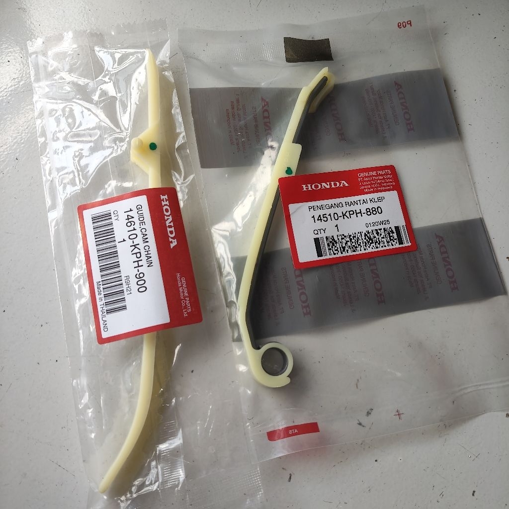 14510-KPH-880 ต้นฉบับ Karisma Supra X 125 Tensioner ยาง 14610-KPH-900 GUIDE CAM CHAIN TENSIONER CAM 