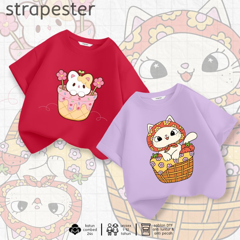 KATUN STRAPESTER - เสื้อยืดเด็กพรีเมี่ยม 1-12 ปี | คอตตอนหนา100% 24ส | เสื้อผ้าเด็กผู้ชายเด็กผู้หญิง