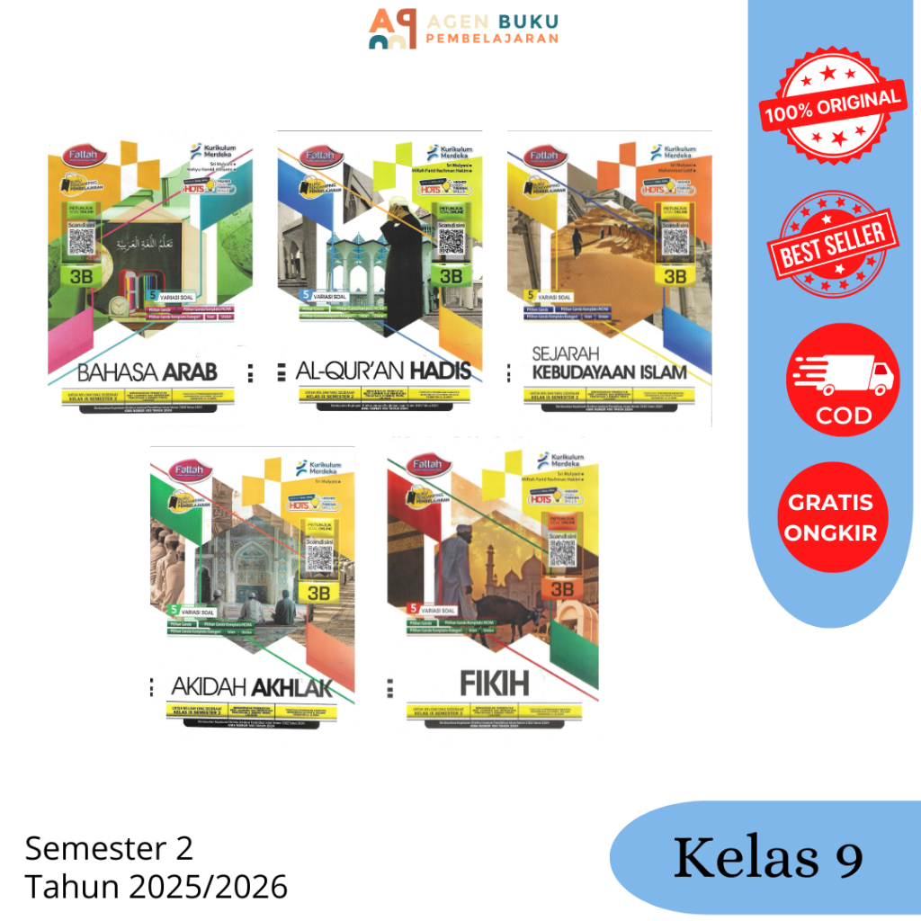 LKS FATTAH MTS วิชาทางศาสนา Class 9 Semester 2 หลักสูตรอิสระ 2026 Putra Nugraha KMA 450 KJ พร้อมใช้ง