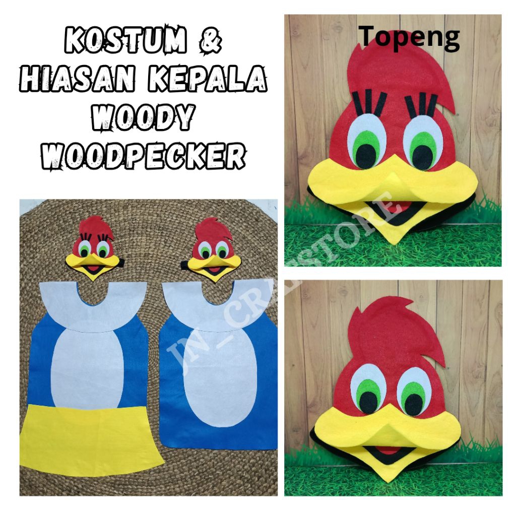 ชุดผ้าสักหลาด Woody Woodpacker/ชุดตัวละครผ้าสักหลาด