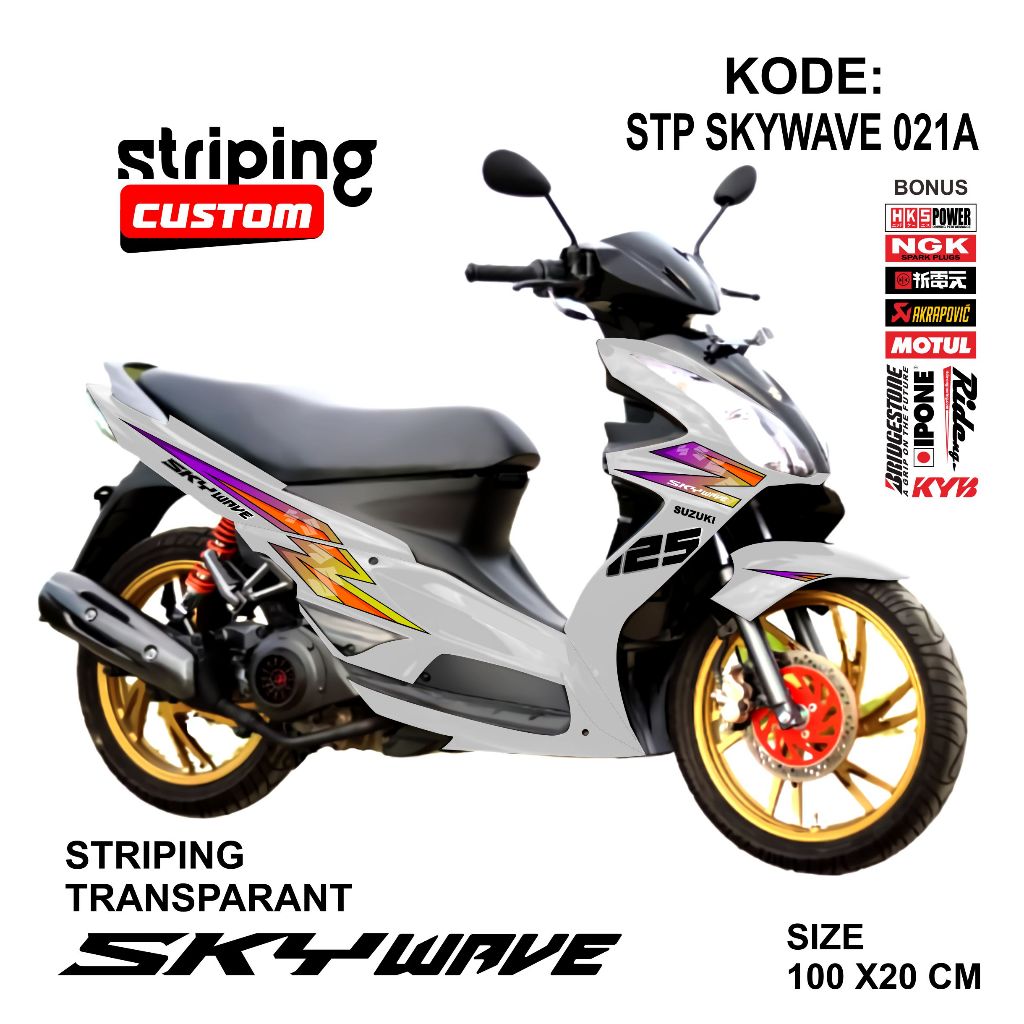 Skywave STP SKYWAVE 021 แถบโปร่งใส วัสดุโปร่งใส ดีไซน์ Skywave ขนาด 100x20 ซม.