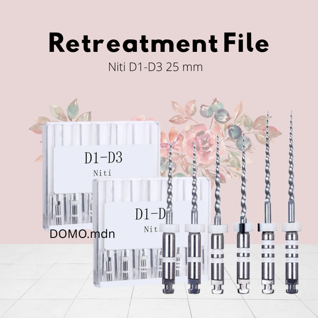 RESTERATMENT FILE D1-D3 ENDODONTIC PSA ROOT CHANNEL CARE ROTARY SYSTEM 6 ชิ้น / แพ็ค