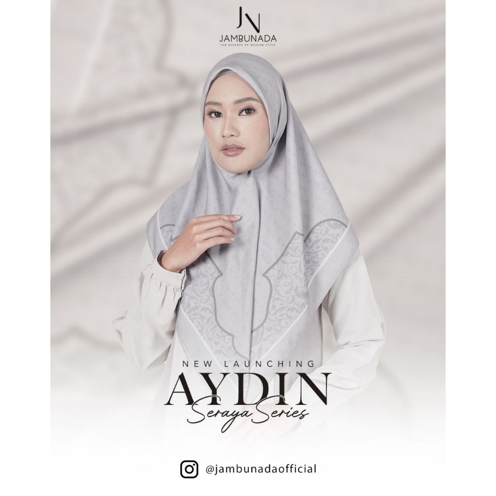 ผ้าพันคอ Jambunada Aydin | ฮิญาบทรงเหลี่ยม ผ้าคลุมหน้า พรีเมี่ยม | ฮิญาบลาย | ผ้าคลุมหน้า