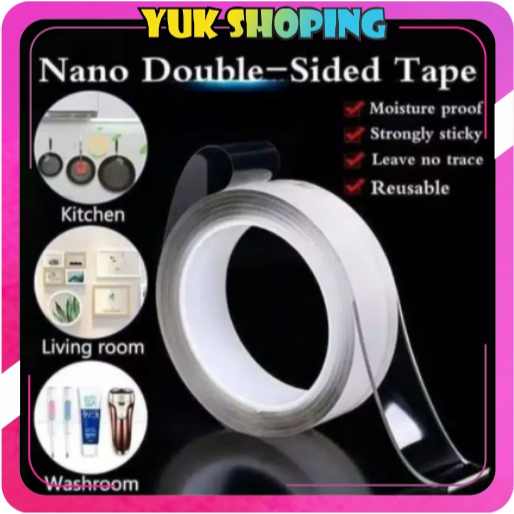 YUKSHOPING เทปคู่นาโนใสใส 5M เทปนาโนเทปอเนกประสงค์ใส R555