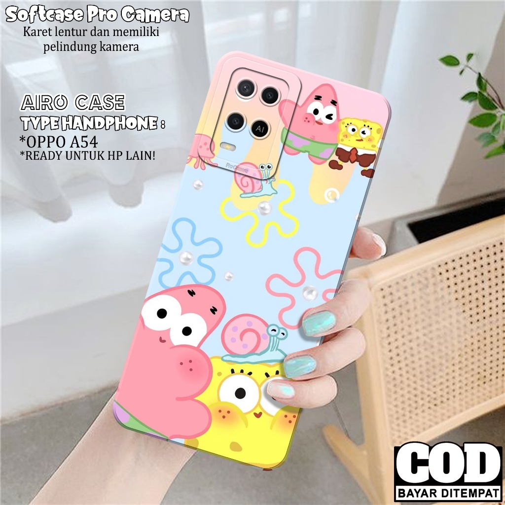 เคส Oppo A54 - เคส Oppo A54 Softcase - เคสแฟชั่นการ์ตูน - ปลอก Oppo A54 - เคส Pro Camera Softcase - 