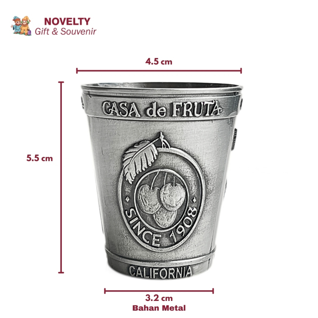 ของที่ระลึก Shot Glass Casa de Fruta California Shot Glass By America