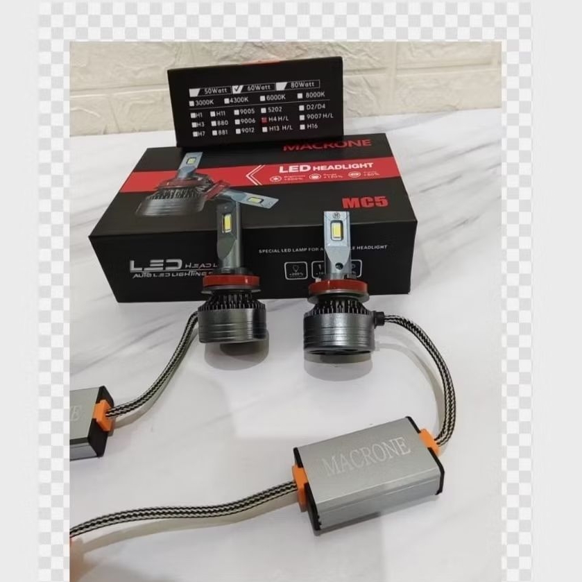 ไฟ LED รถยนต์ macrone MC5 H11, H1, H7, HB3, HB4