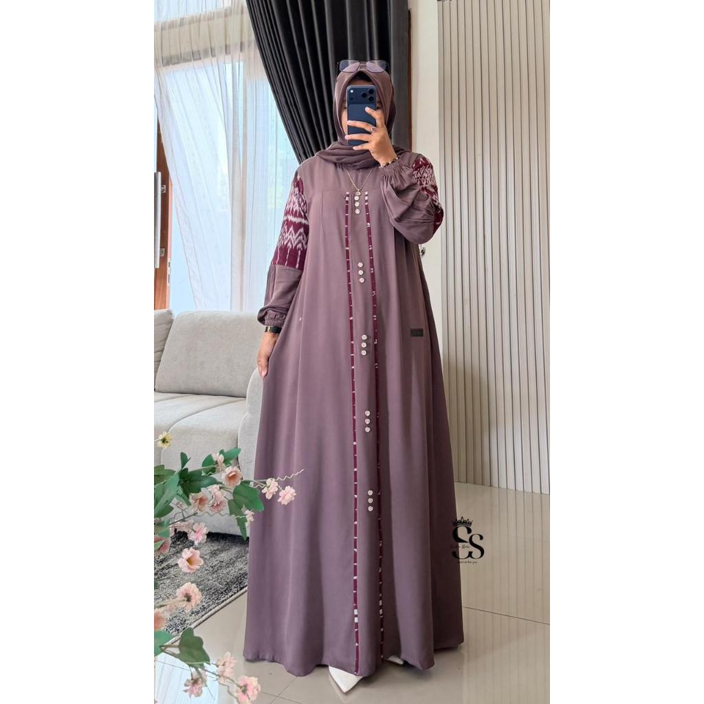 Dress Taupe ชาติพันธุ์เรยอนทแยงซาูลิน Store