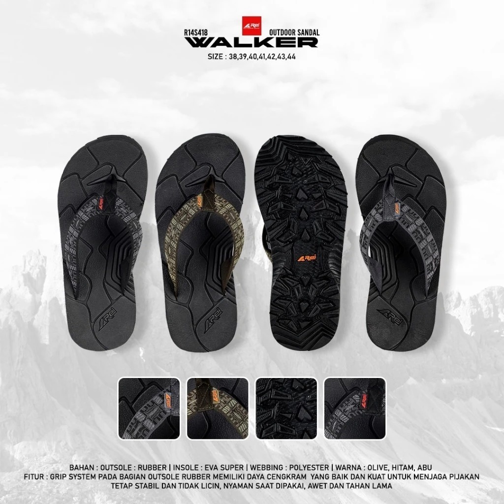 รองเท้าแตะผู้ชาย Walker Arei Outdoorgear