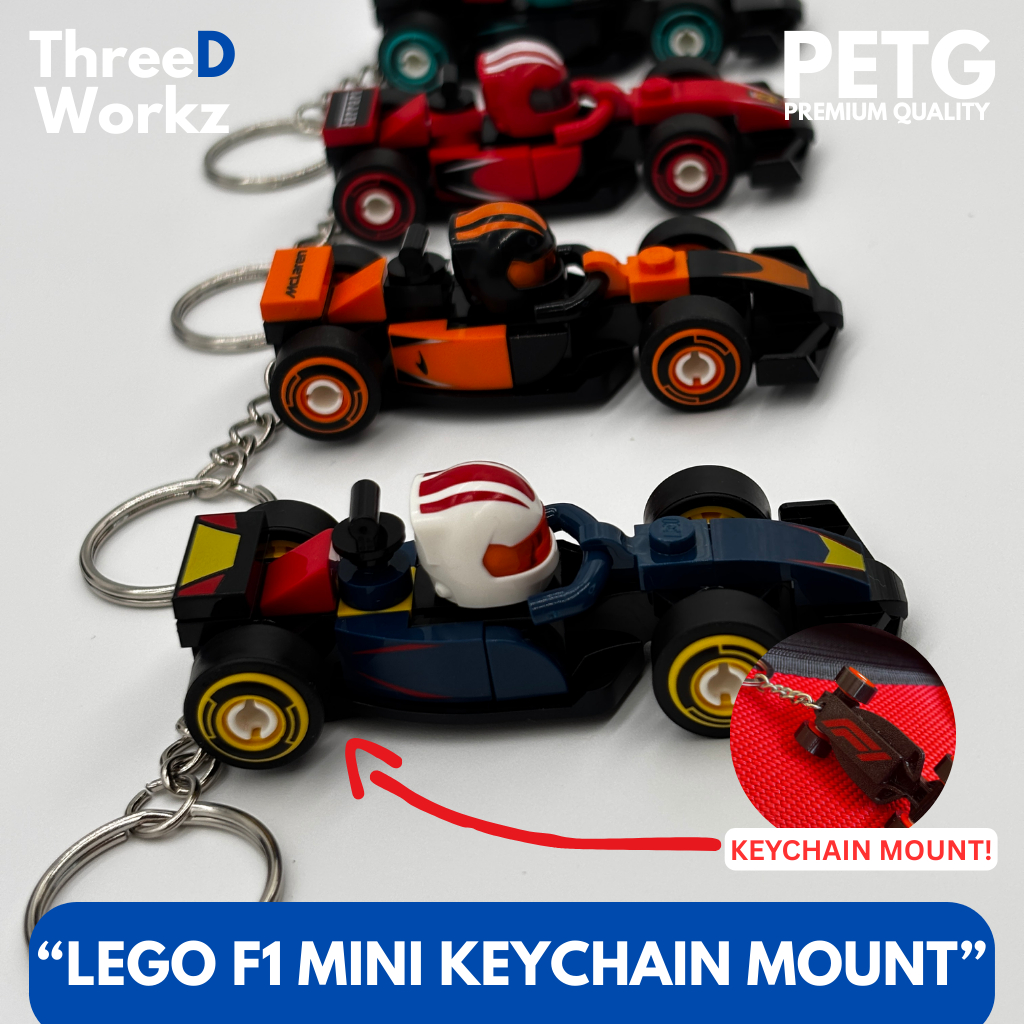 GANTUNGAN KEYCHAIN MOUNT สําหรับ LEGO F1 MINICAR | ที่ใส่พวงกุญแจ