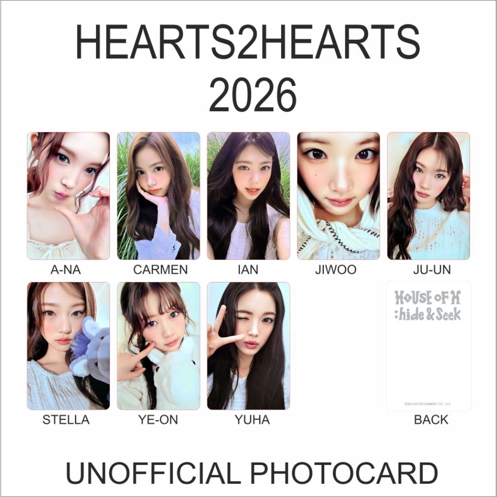 (UNIT) HEARTS2HEARTS H2H 2026 carmen ian jiwoo Photocard Kpop